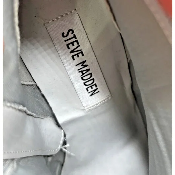 Steve Madden Elysia Sparkling Rhinestone Silver Stiletto Heel Booties 6M - Picture 6 of 8